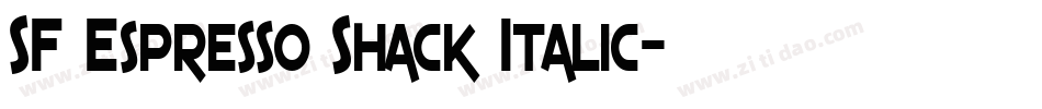 SF Espresso Shack Italic字体转换